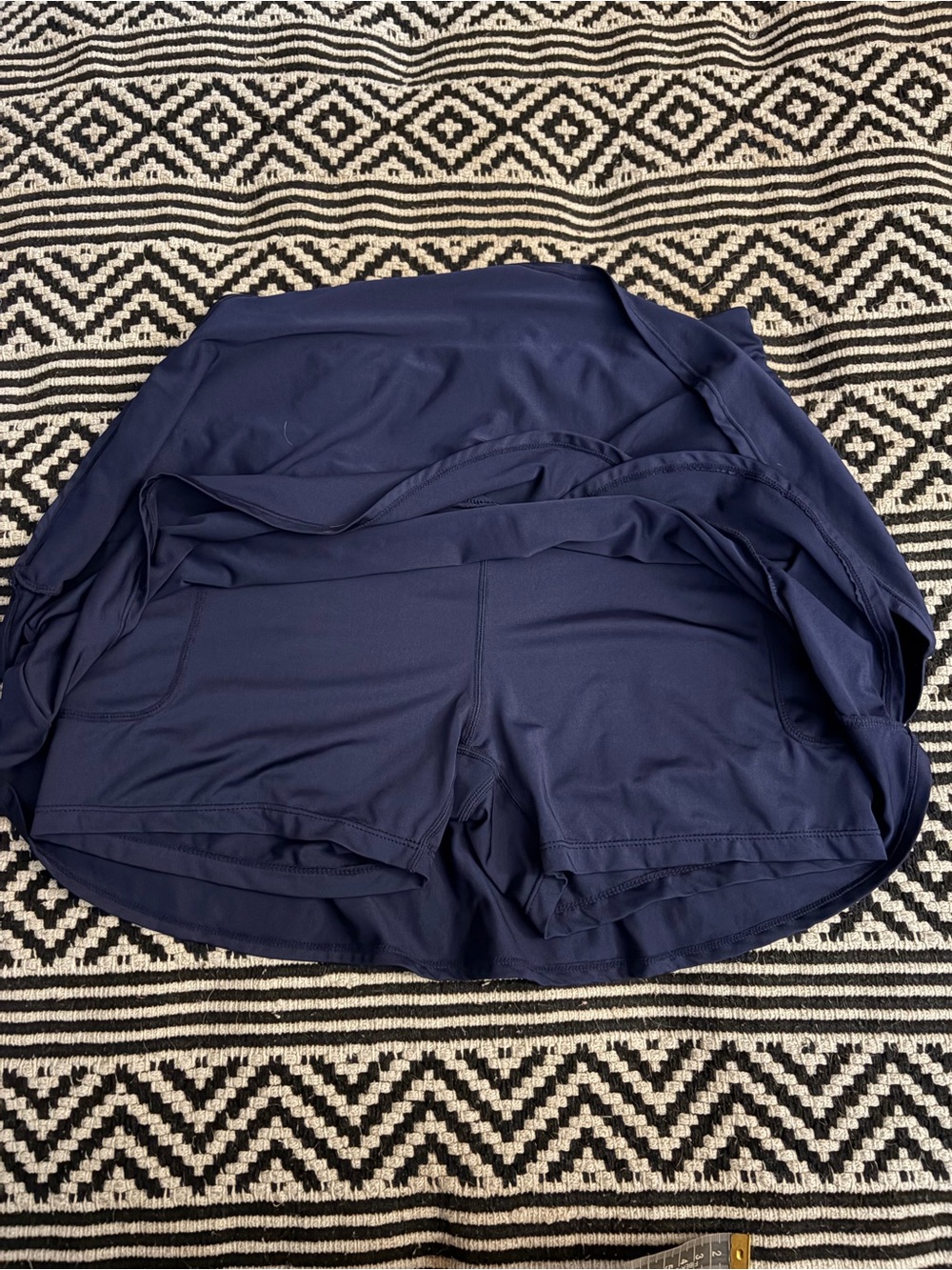 Baleaf Navy Women's Athletic Skort with Built-In Shorts - Picture 2 of 5